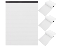 Bloco De Notas A4 Branco, Pacote Com 4 Unidades, Papel Linhas Largas, Fácil De Destacar, Solução Portátil
