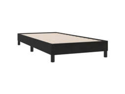 Estrutura de Cama Sem Colchão 80x210 Cm Veludo Preto MAISON EXCLUSIVE