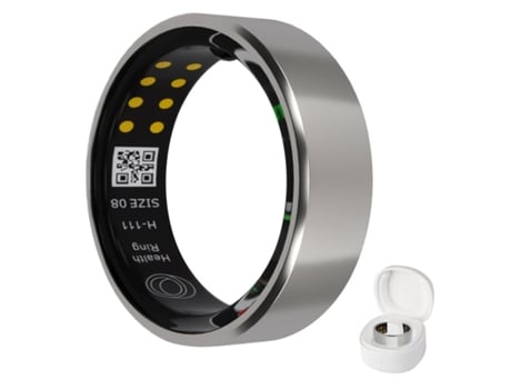 Rastreador de Saúde de Smart Ring com Caixa de Carregamento NISSGU Sr03Prata 13# Prata