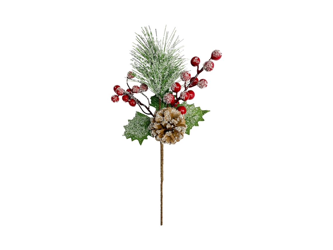 Ramos de Pinhheiro Artificial com Frutas e Flocos LAXISCREED