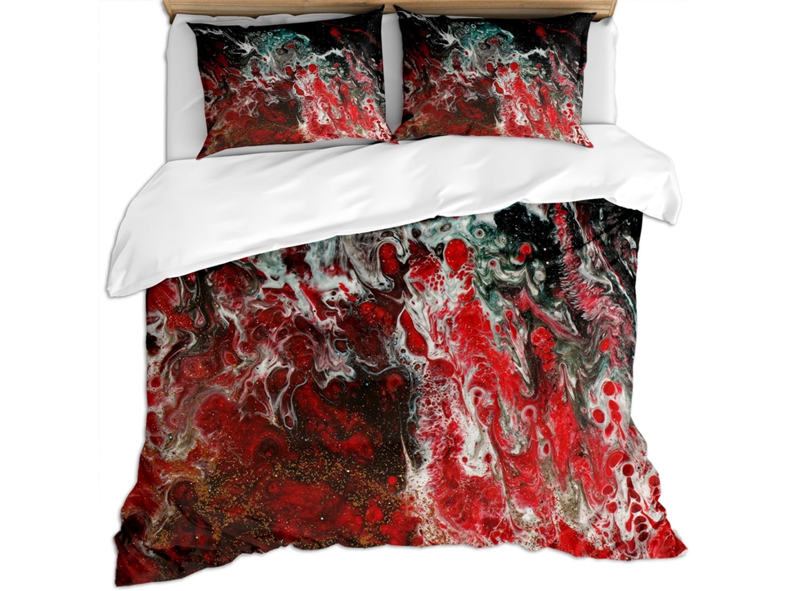 Capa de Edredom com 2 Fronhas 65x65cm em Microfibra Fronha 200x200cm,