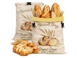 Conjunto De 2 Sacos Reutilizáveis Para Conservar Pão Caseiro, Em Algodão Orgânico E Cera De Abelha, Adequado Ao Congelador