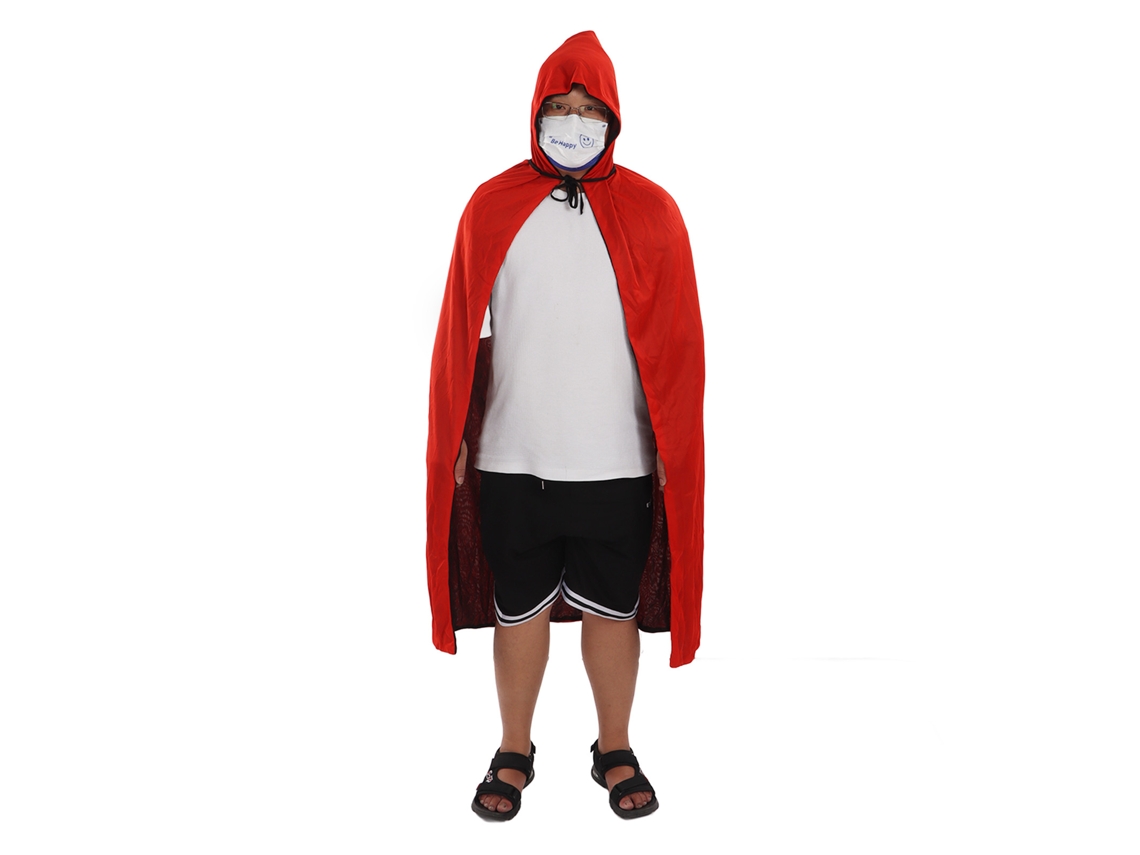 Capa Com Capuz Reversível De Duas Cores, Longa, Para Halloween, Natal E Fantasias De Cosplay