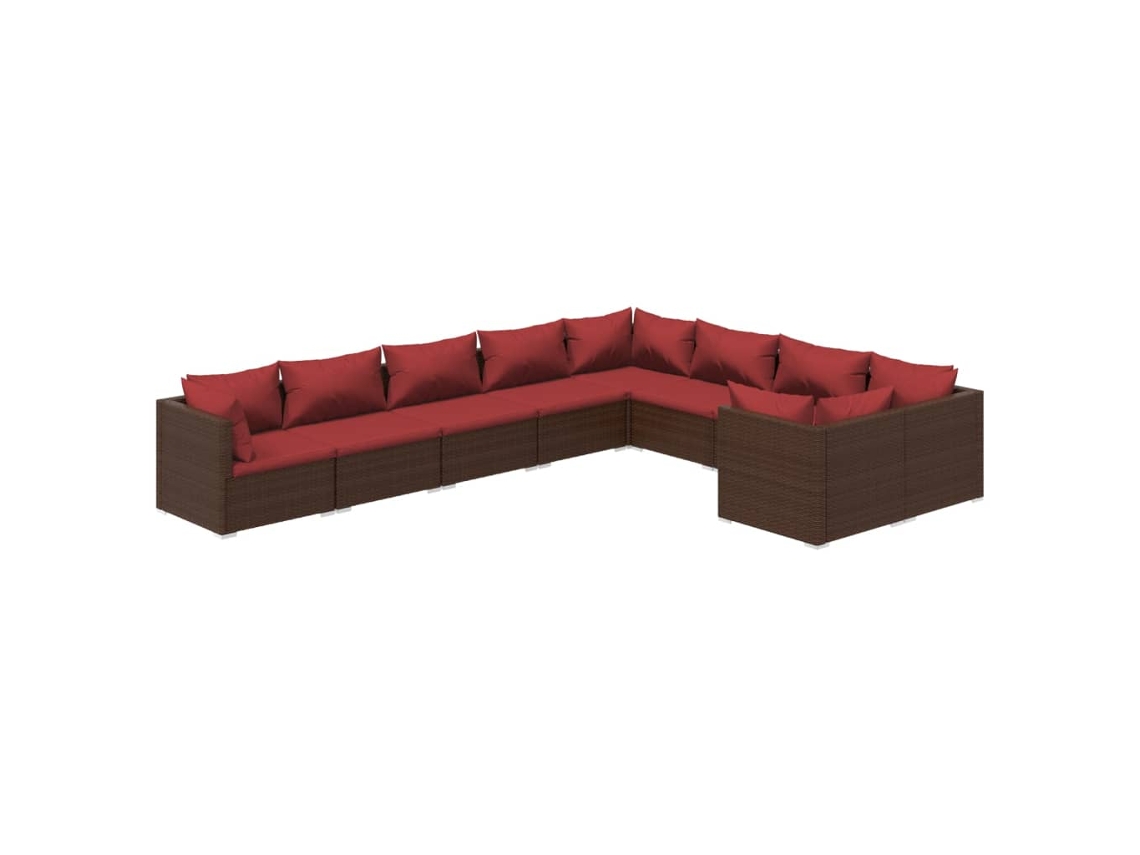 Garden Lounge Set, Garden Lounge Sets Vidaxl Marrom Rattan / Vime (n/a)
