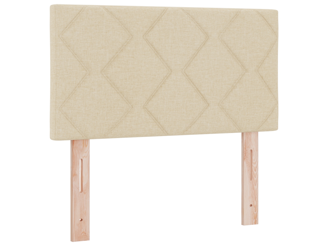 Conjunto 1 Cabeceira Estofada Vidaxl Creme Tecido (80 Cm)