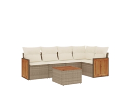 Garden Sofa Set, Garden Sofa Sets Vidaxl Bege Rattan / Vime (n/a)