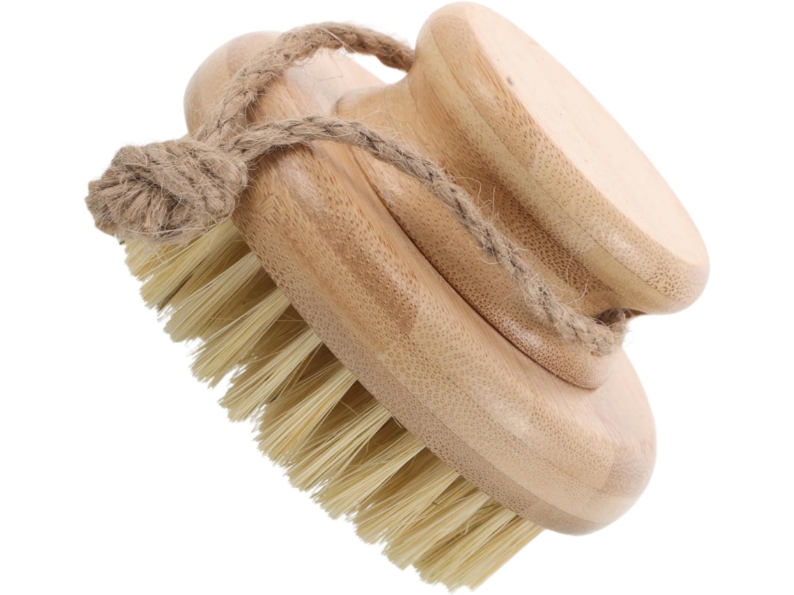 Escova De Banho Wooneky, Escova Corporal Para Pele Seca, Escova De Sisal Para As Costas, Escovas Corporais De Seda Sisal