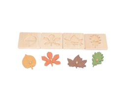 Primerox 4pcs Quebra cabeças de Folhas de Madeira Montessori para Crianças Acima de 3 Anos com Cores Vibrantes