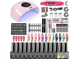 Conjunto De Manicure Com Lâmpada Led De 120w, 54w E 35.000 Rpm, Broca Para Unhas Ly Ebike
