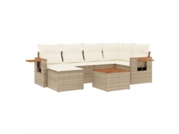 Garden Sofa Set, Garden Sofa Sets Vidaxl Bege Rattan / Vime (n/a)