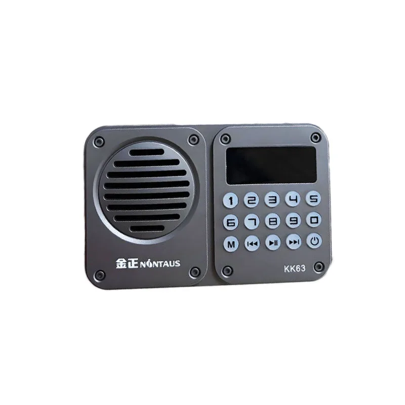 Rádio FM Portátil, Retroiluminado, Led, Bluetooth, Cartão TF/USB, MDUG (cinza) | MDUG