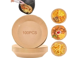 Papel Vegetal Redondo Para Fritadeiras Elétricas,embalagem De 100 Folhas,papel Vegetal Descartável Antiaderenli Para Fritadeira Elétrica
