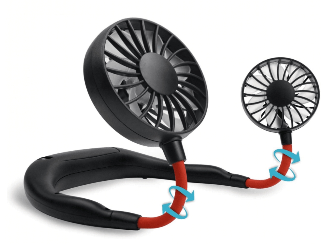 Ventilador De Pescoço Ajustável Preto