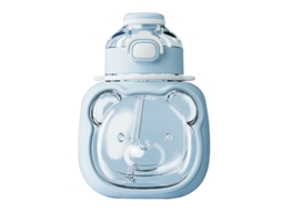 Garrafa de Água com Canudo Big Belly 1000ml À Prova de Vazamento com Correia Azul | S/MARCA