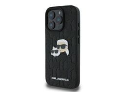 Capa para iPhone 16 Pro KARL LAGERFELD Pele Sintética Rígida Preto