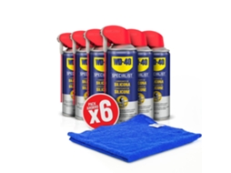 Pack De 6 Lubrificantes De Silicona De 400ml Com Paño Wd 40 Grátis