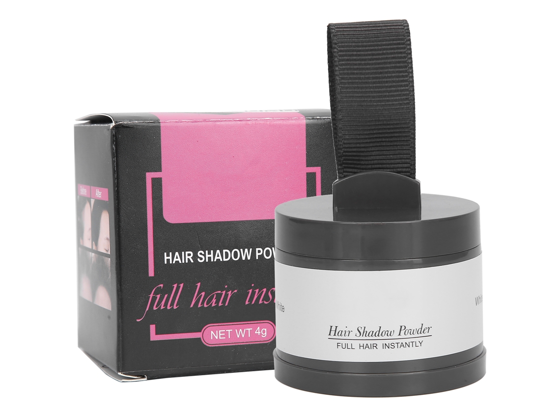 Pó De Linha De Cabelo Profissional Para Cobrir E Preencher Sombra De Cabelo Com Puff E Espelho Branco