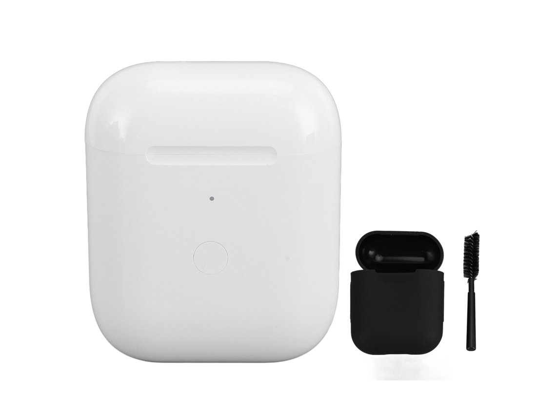 Estojo De Carregamento Sem Fio Para Ios Earbuds 1ª E 2ª Geração Com Botão De Sincronização Bluetooth