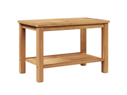 Conjunto 1 Mesa De Centro Vidaxl Castanho Madeira De Teca Maciça (70 X 40 X 45 Cm)