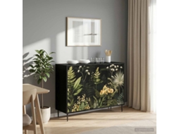 Vidaxl Buffet Rhenen Carvalho Preto 102 X 33 X 76 Cm