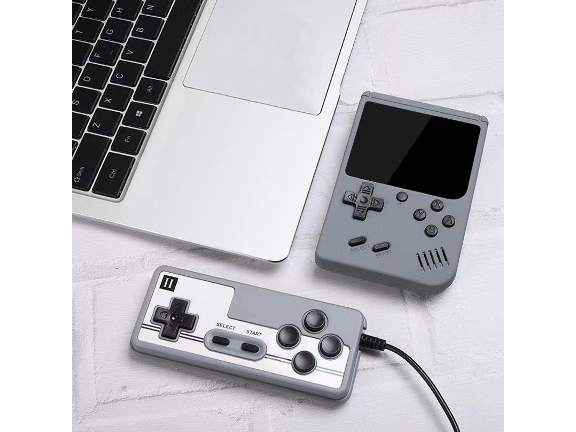 Console portátil retrô com 400 jogos clássicos de FC, tela de 3 polegadas, cor cinza, Brilvibera