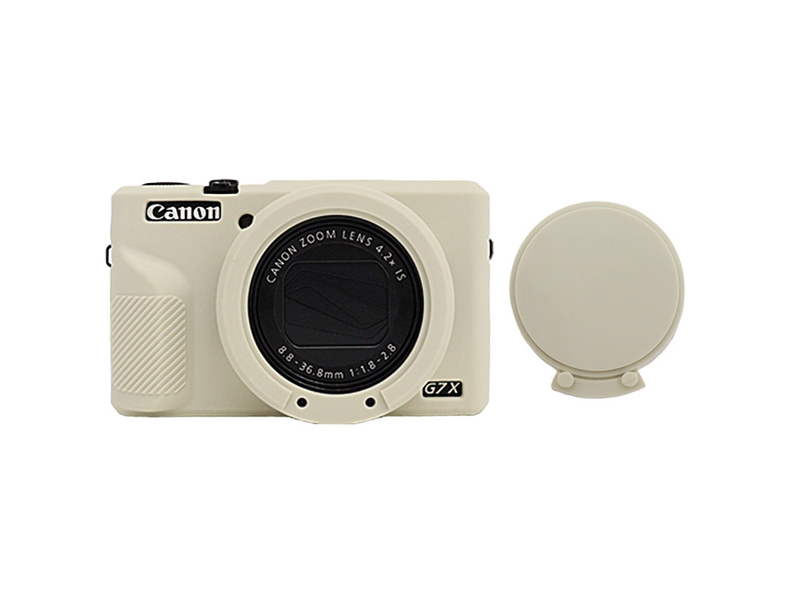 Capa Silicone HEXINYIGJLY para Canon G7x Mark Iiitampa Removível, Anti Risco Bege