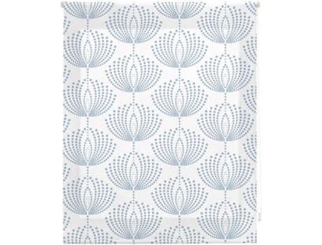 Estore de Rolo HAPPYSTOR Acacia Impressão Digital Gostar Hueso-Azul 170x180 cm