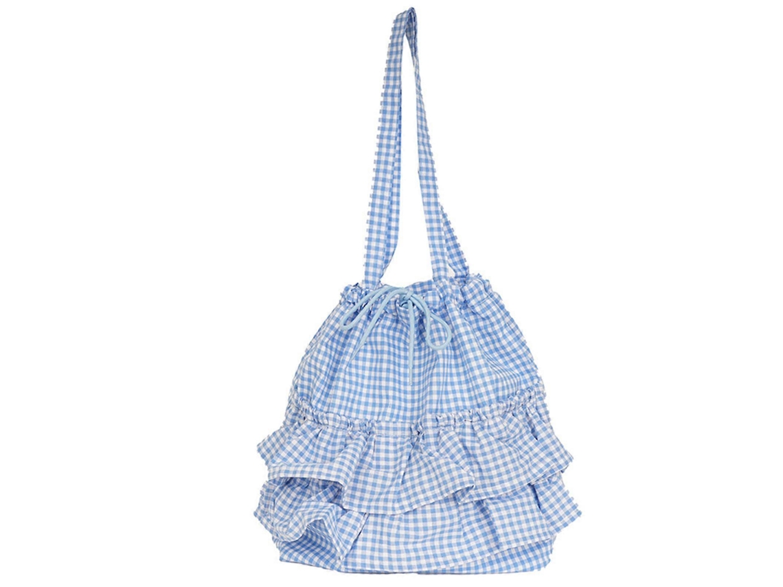 Bolsa De Viagem De Mulher Hengrongshen Estampa Xadrez Coreano Axila Capacidade