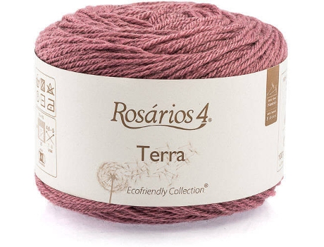 Fio de Lã ROSARIOS 4 Terra P149938 (Rosa - Lã - 10,5x9,5x9,5 cm)