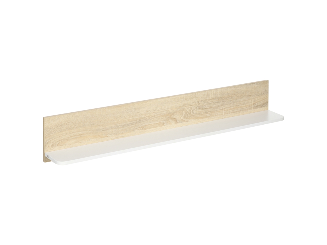 Prateleira de Parede de Madeira, Flutuante, 120x15x20 cm Branco S/MARCA