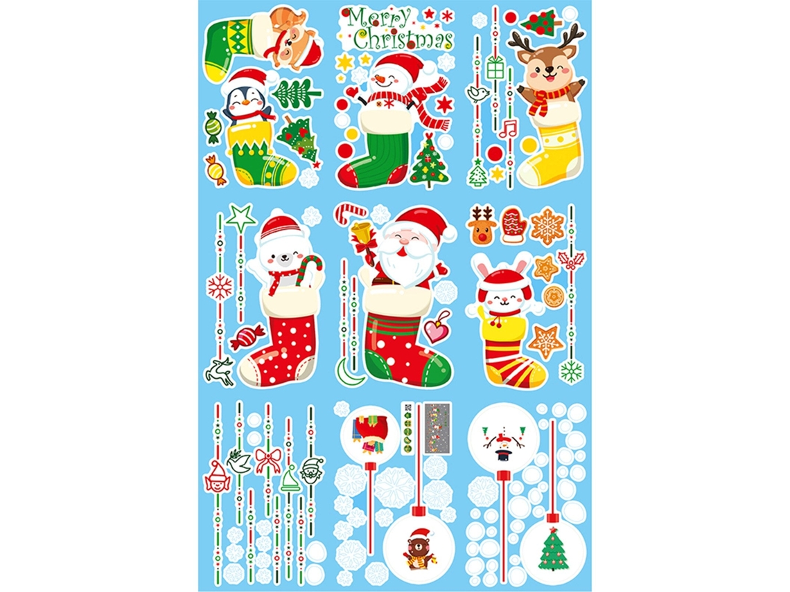 Adesivos De Janela Requintados Com Estampa De Árvore De Natal, Adesivos De Pvc Autoadesivos Para Vitrines De Lojas De Natal, Decor Aquaforge