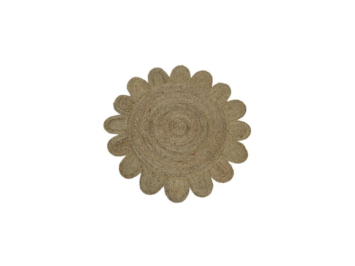 Tapete Redondo De Juta Com Borda Irregular - Nossos Desejos Decorativos -slowmoose