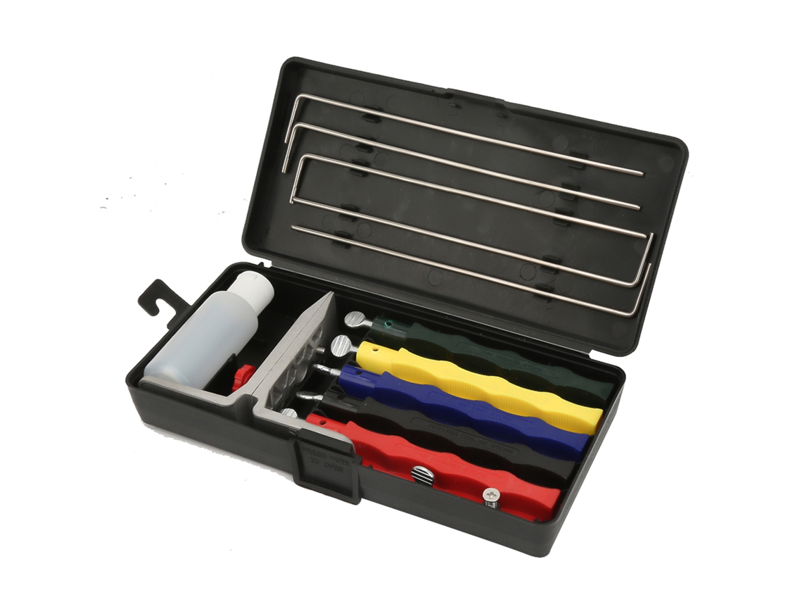 Kit De Afiamento De Facas Profissional Fix Angle Com Pedra De Afiar Sistema De Cozinha