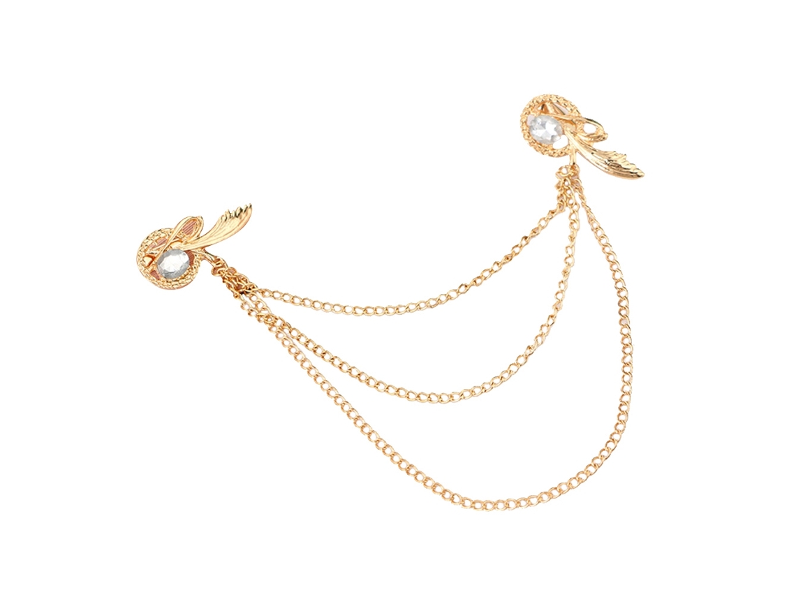Grampo De Cabelo Vintage De Liga Longo Com Strass Feminino Acessório
