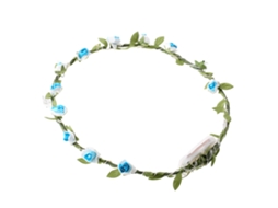 Decoração De Cabelo Com Coroa De Flores Led Azul Laxiscreed Para Festas E Eventos