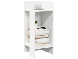 Vidaxl Mesa Lateral Com Prateleira 110x50x103 Cm Branco