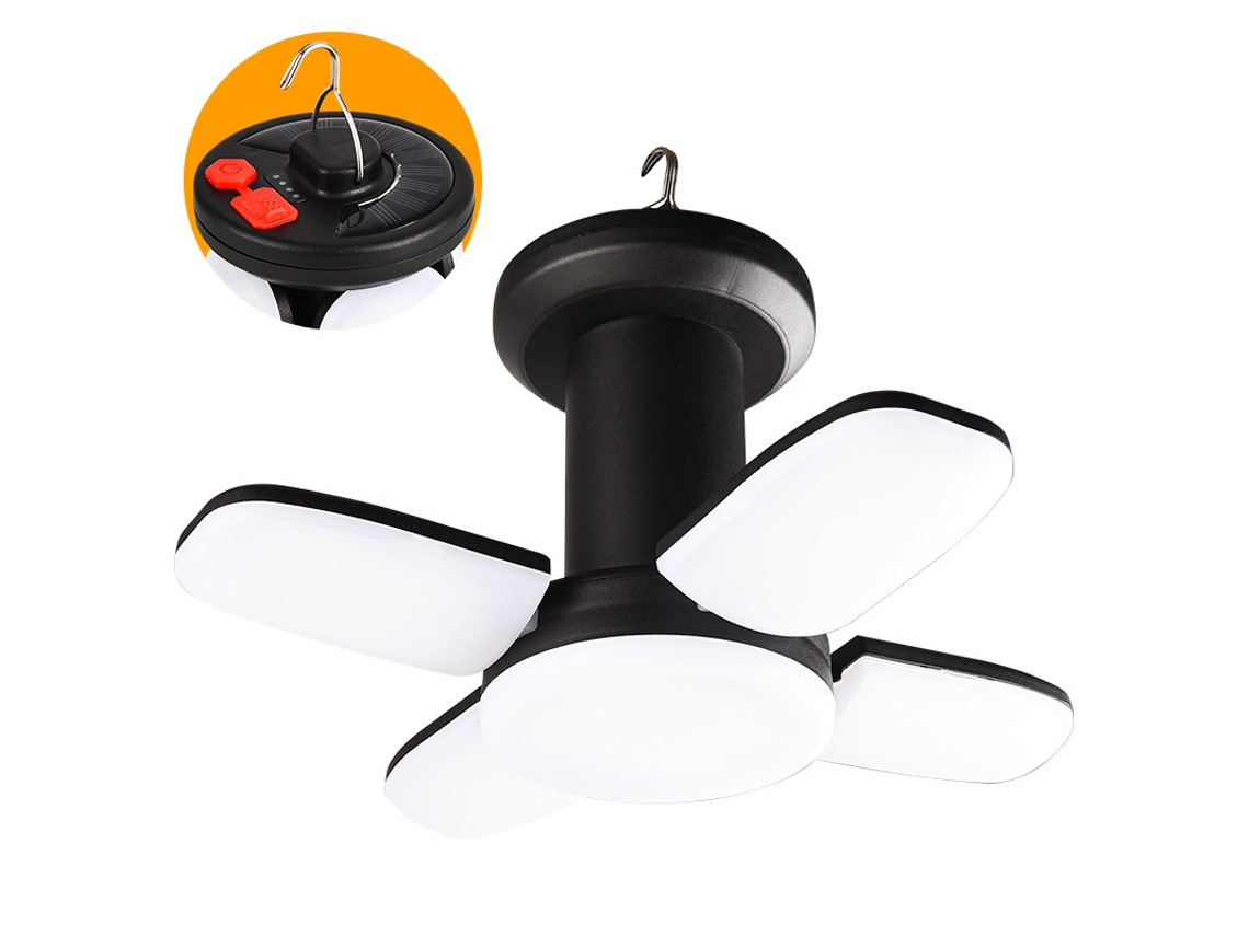 Luz De Acampamento Led 4500mah Usb Recarregável Luz Solar 6 Modos De Iluminação 360° Sos Luz De Acampamento Dobrável Ipx5 Caminhad Aquaforge