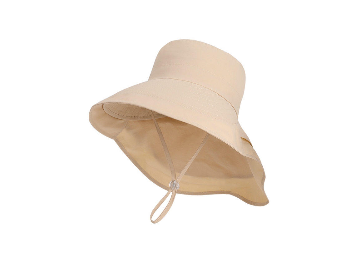 Chapéu De Proteção Solar Com Capuz Para Montanhismo, Tamanho Ajustável De 55 A 60 Cm, Cor Bege