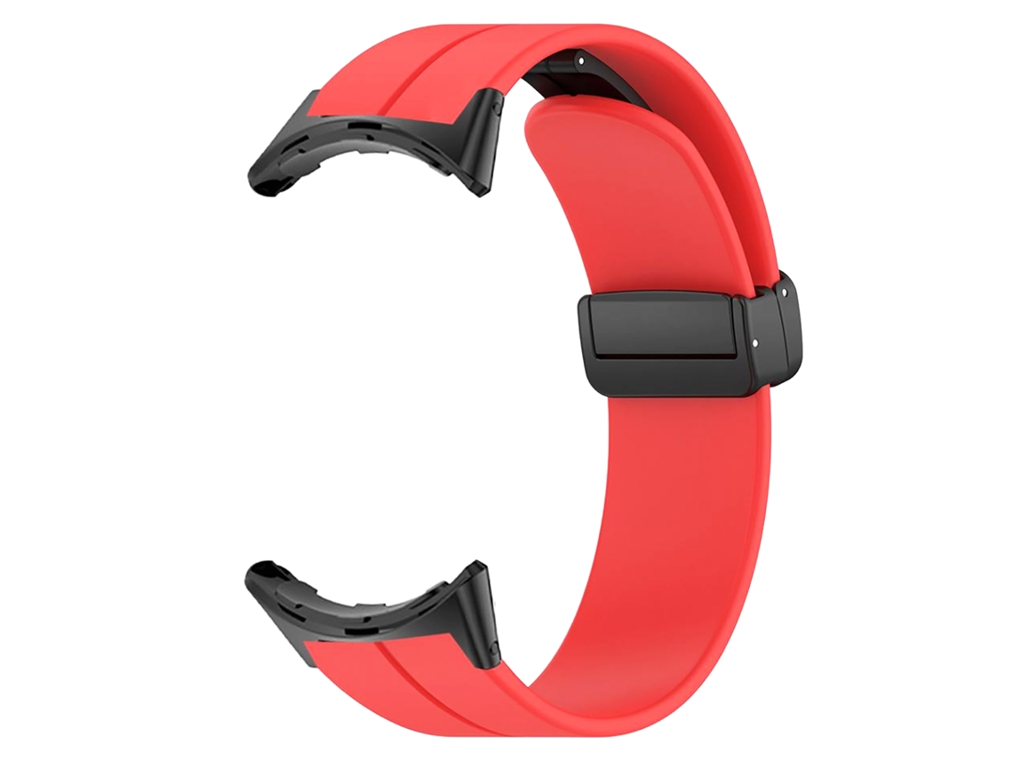 Cinto De Relógio Para Google Pixel Watch 2 Vermelho (elástico Com Fivela Magnética)