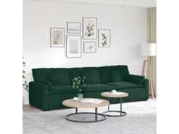 Vidaxl Sofá Modular Com Almofadas Verde-escuro
