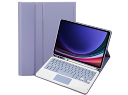 Capa de Teclado Bluetooth para Samsung Tab A11plus2025 com Ecrã Tátil, Compartimento para Caneta e Roxo XIAOMOYU
