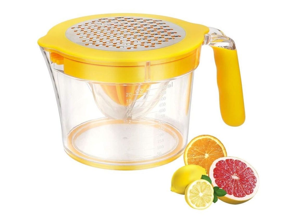 Exprimidor Manual De Citricos Limon Naranja Lima Con Rallador De Queso Acero Inoxidable Multifuncional