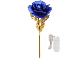 Rosa de Folha de Ouro Presente Dia Namorados Luz