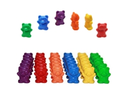 60 Ursos Coloridos para Contar e Classificar Cores - Brinquedo Educativo