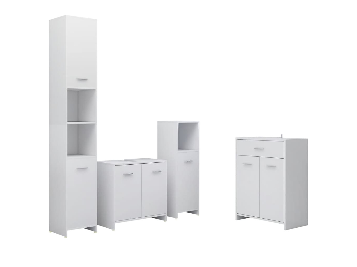 Bathroom Furniture Set, Bathroom Furniture Sets Vidaxl Branco Madeira Processada (n/a)