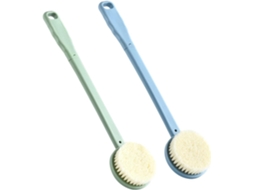Conjunto De 2 Escovas Banho Com Cabo Longo, Escova Corporal Prática Para Massagem E Limpeza, Cerdas Grossas Para