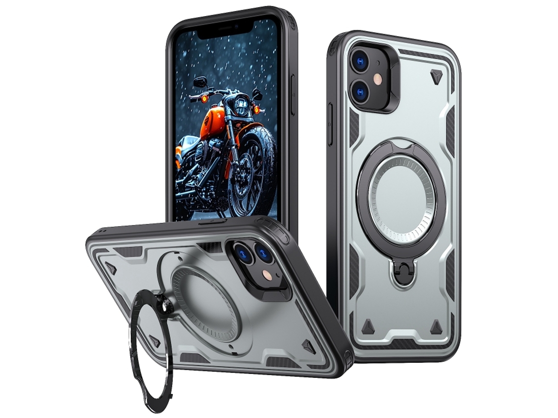 Capa Armor Híbrida Pc Tpu Para Iphone 11 - Suporte De Anel Magsafe