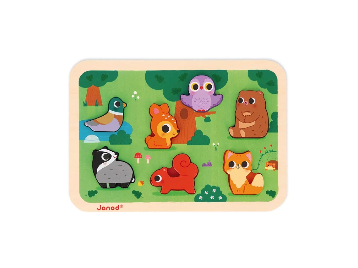 Puzzle de Madeira JANOD 7 Pecas a Floresta J07123
