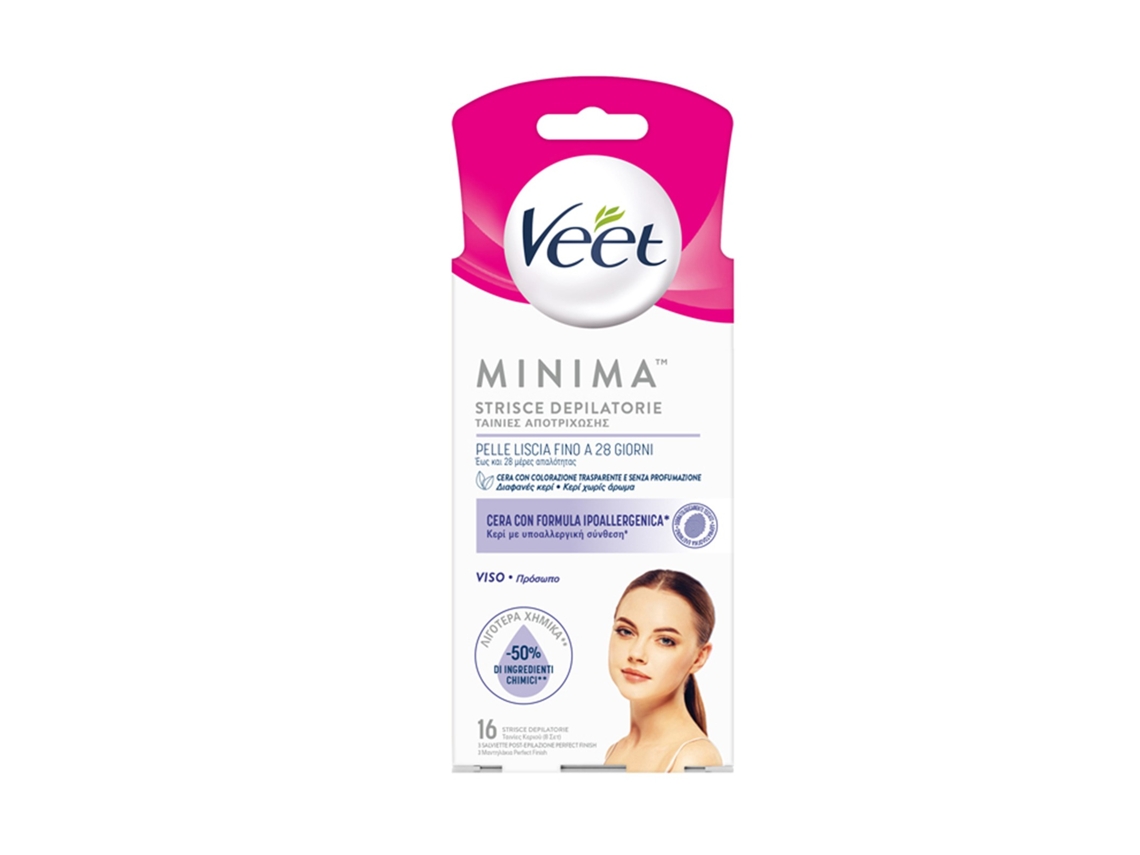 Veet Minima Hypoallergenic Stripes Face 16 Pcs