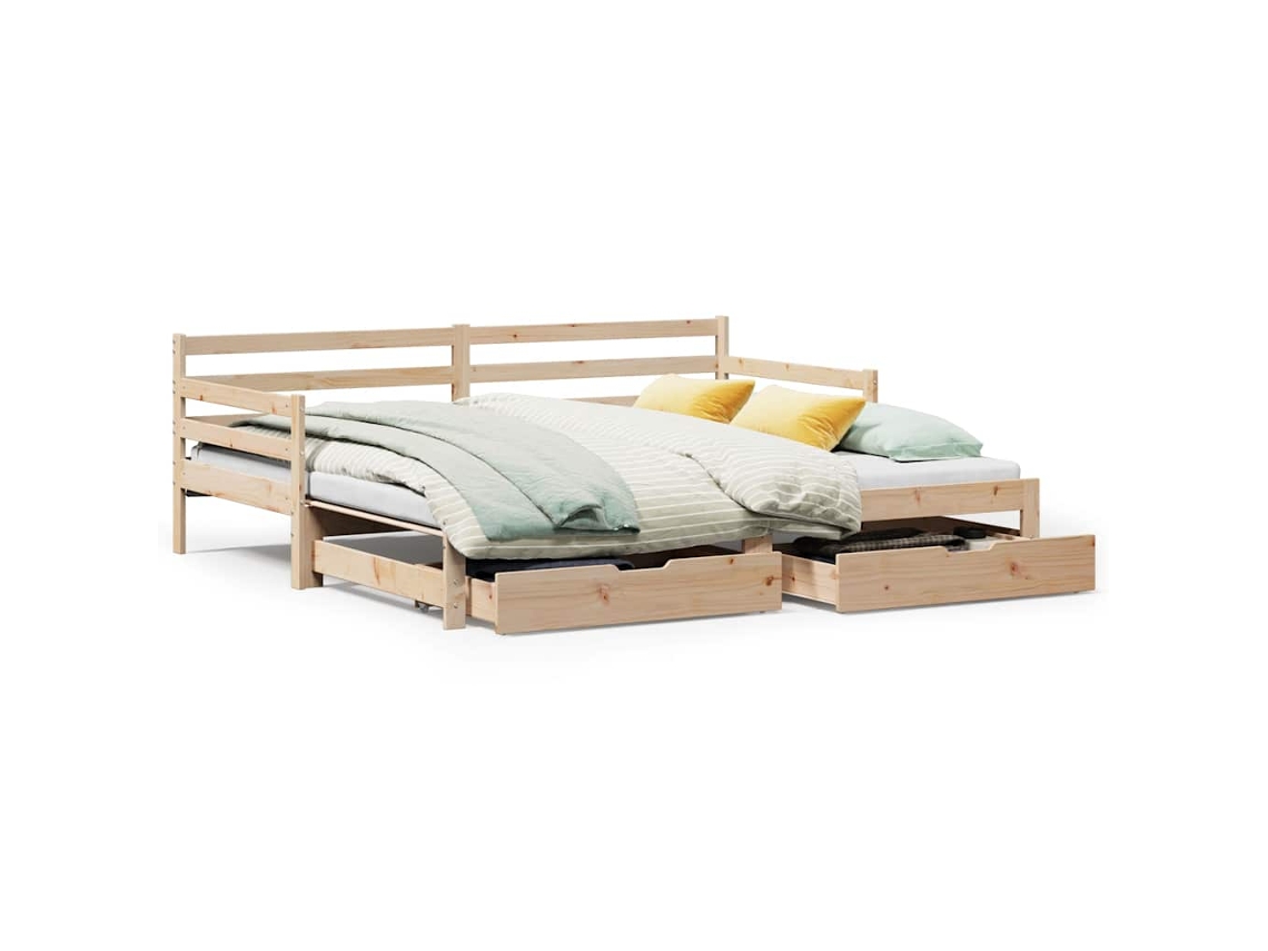 Sofá cama com Gavetão e Gavetas Sem Colchão 90x200 Cm MAISON EXCLUSIVE